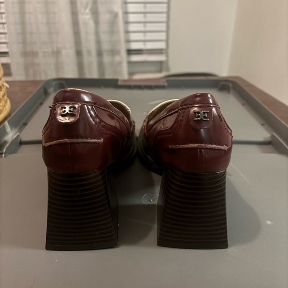 Sam Edelman Quincy Block Heel Loafers – Syrah & Modern Ivory - Picture 2 of 6